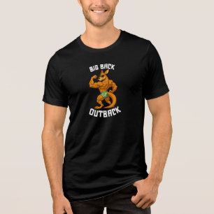 Big Back Outback - Funny Gym Kangaroo, Tri-Blend Shirt