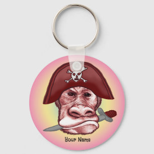 Big Bad Monkey Pirate  Key Ring