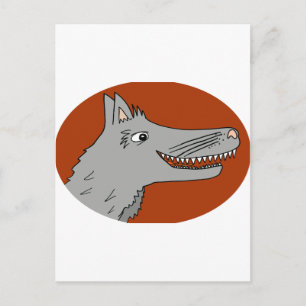 BIG BAD WOLF cartoon storybook red riding hood Postcard