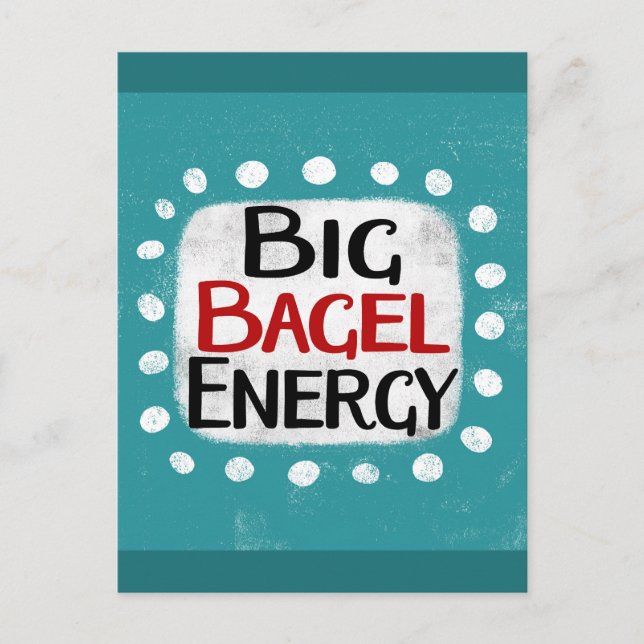 Big Bagel Energy Postcard (Front)