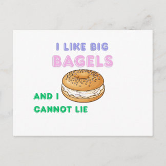 Big Bagels Funny Breakfast Shirt Postcard