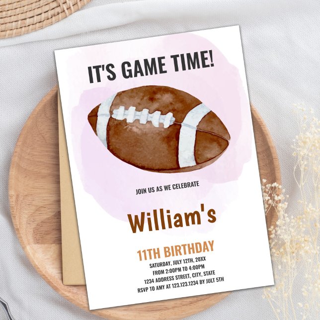 Big Ball Football Birthday Invitation (Big Ball Football Birthday Invitations)