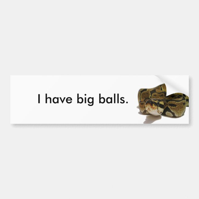 Big balls bumper sticker (Front)