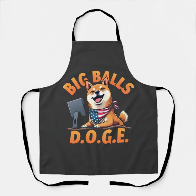 Big Balls Doge Department of Government Efficiency Apron (Front)
