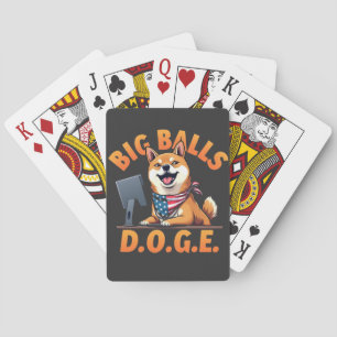 Big Balls Doge Department of Government Efficiency Playing Cards