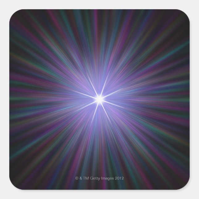 Big Bang, conceptual computer artwork. 2 Square Sticker (Front)