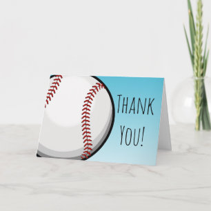 Big Baseball Custom Thank You Card