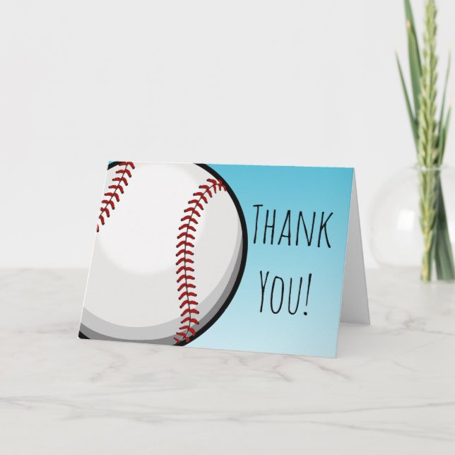 Big Baseball Custom Thank You Card (Front)