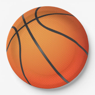Big Basketball Paper Plate