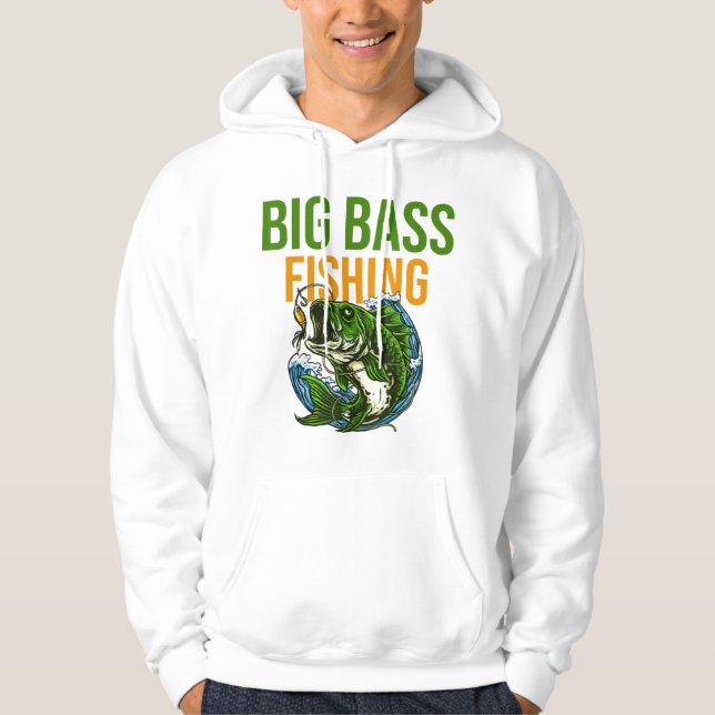 Big Bass Fishing Best Hoodie (Front)