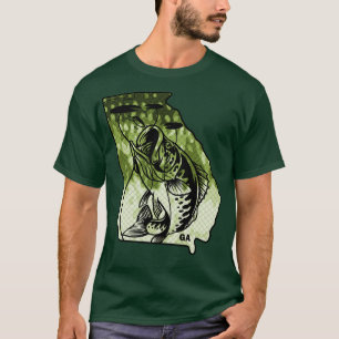 Big Bass Fishing Georgia State Largemouth Bass Fis T-Shirt