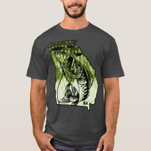 Big Bass Fishing Georgia State Largemouth Bass Fis T-Shirt