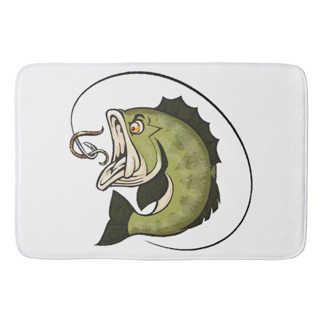 Big Bass Mouth Bath Mat (Front)