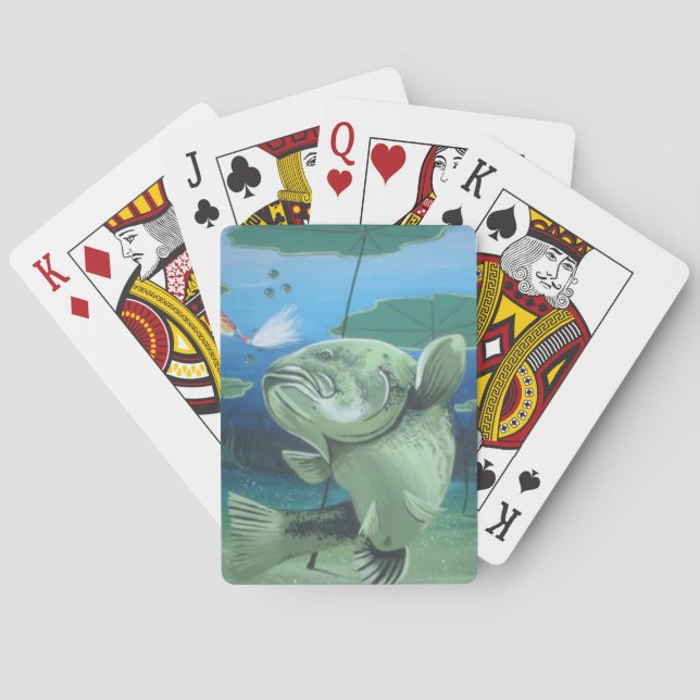 big bass playing cards (Back)