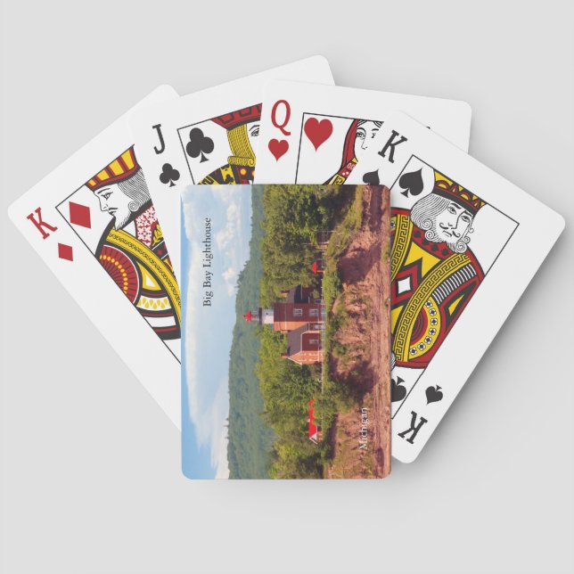 Big Bay Lighthouse from water playing cards (Back)