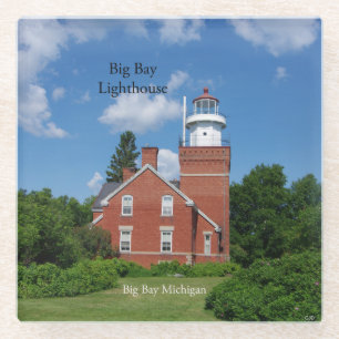Big Bay Lighthouse glass coaster