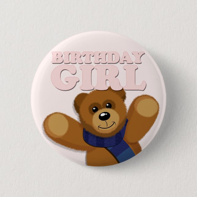 Big Bear Birthday Girl Badge (Front)