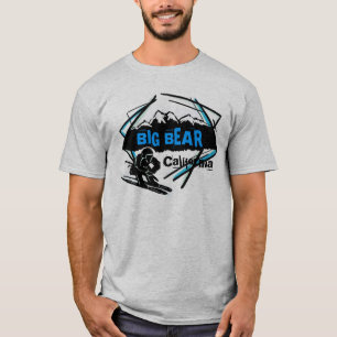 Big Bear California blue grey guys ski tee
