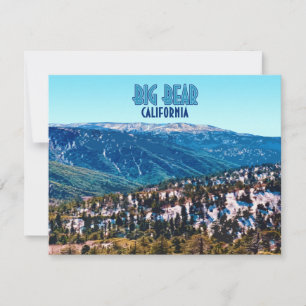 Big Bear California Mountains Vintage Flat Card