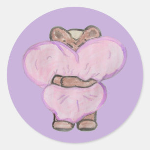 Big Bear Hug. Classic Round Sticker