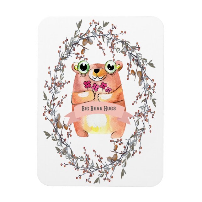 Big Bear Hugs Magnet (Vertical)