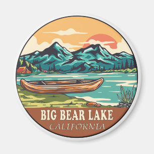 Big Bear Lake California Boating Fishing Emblem Magnet