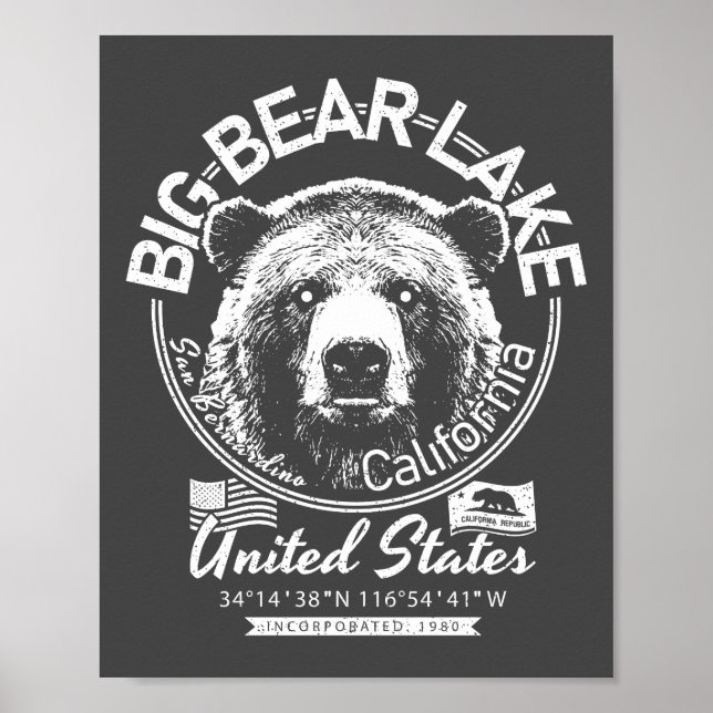 BIG BEAR LAKE CALIFORNIA - CITY OF BIG BEAR LAKE POSTER (Front)