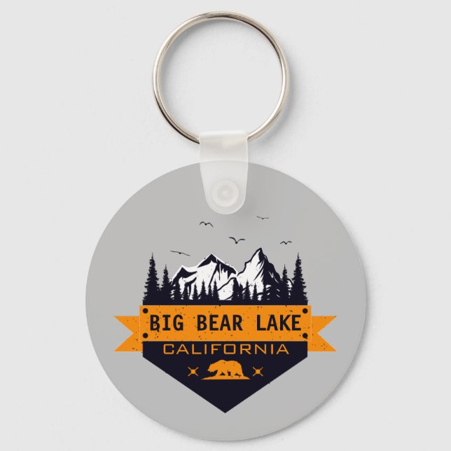 Big Bear Lake California - Custom Name Key Ring (Front)
