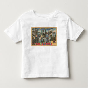 Big Bear Lake, California - Large Letter Scenes Toddler T-Shirt