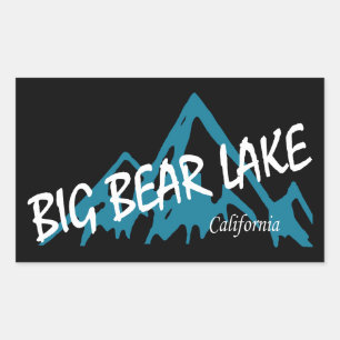 Big Bear Lake California Mountains Rectangular Sticker