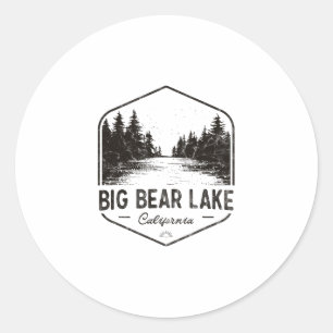 Big Bear Lake California Outdoors Vintage Classic Round Sticker