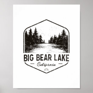 Big Bear Lake California Outdoors Vintage  Poster