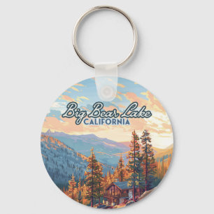 Big Bear Lake California San Bernardino Vintage Key Ring