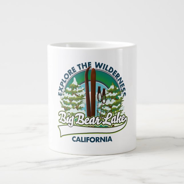 Big Bear Lake California ski logo Large Coffee Mug (Front)