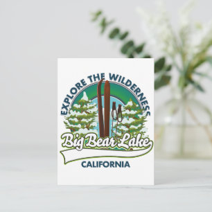 Big Bear Lake California ski logo Postcard