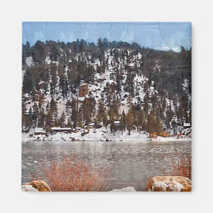 Big Bear Lake, Winter Snow Magnet