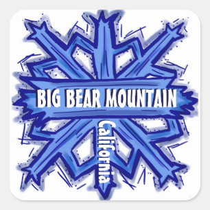Big Bear Mountain California snowflake stickers