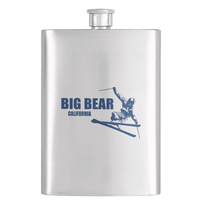 Big Bear Mountain Resort California Skier Hip Flask (Front)