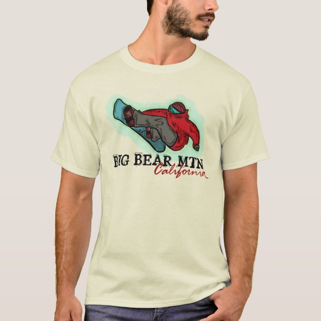 Big Bear Mtn California guys snowboard tee (Front)