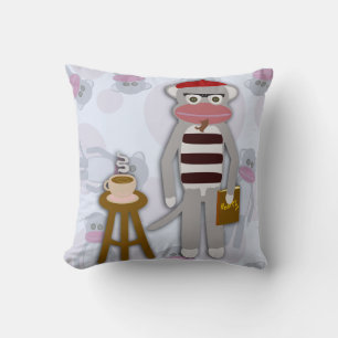 Big Beatnik Sock Monkey Cushion