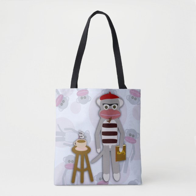 Big Beatnik Sockmonkey Tote Bag (Front)