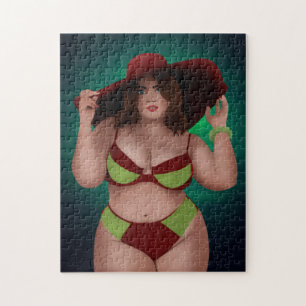 BIG BEAUTIFUL BATHING BEAUTY BBW JIGSAW PUZZLE