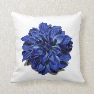Big Beautiful Blue Garden Flower Pillow
