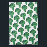 Big beautiful broccoli eat your veggies tea towel<br><div class="desc">Decorate your kitchen with this fun big broccoli pattern dish towel. Makes a great housewarming or wedding gift! 
You can customise it and add text too.
Check my shop for lots more colours and patterns!</div>