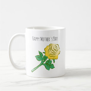 Big Beautiful Yellow Rose Coffee Mug