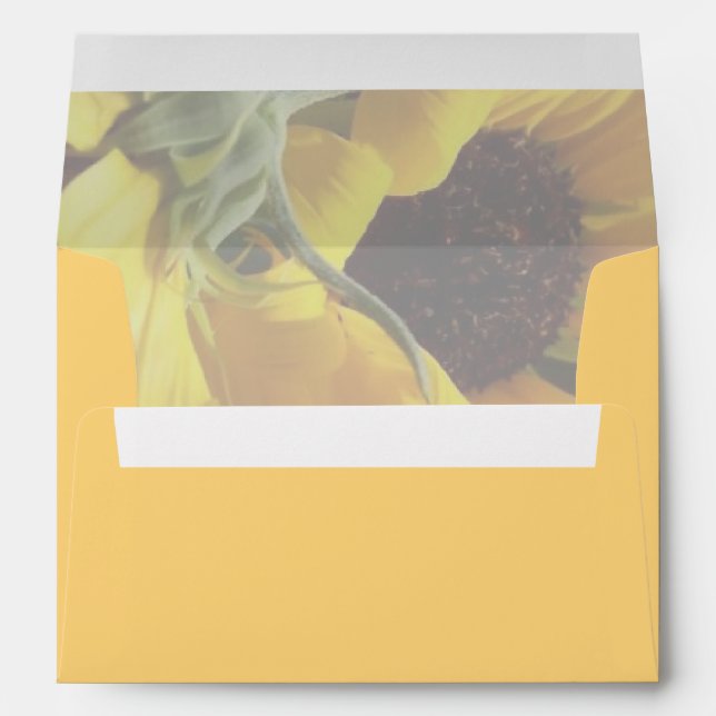 Big Beautiful Yellow Sunflowers Envelopes (Back (Bottom))