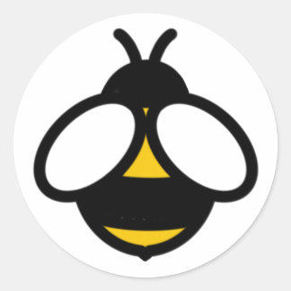 Big Bee, fun honey bee, cute bumblebee    Classic Round Sticker