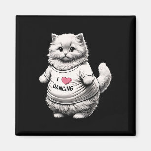 Big Belly Cute Fat Cat Art Design Fat Kitten Loves Magnet