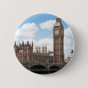 Big Ben 6 Cm Round Badge