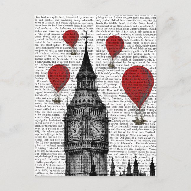 Big Ben and Red Hot Air Balloons Postcard (Front)